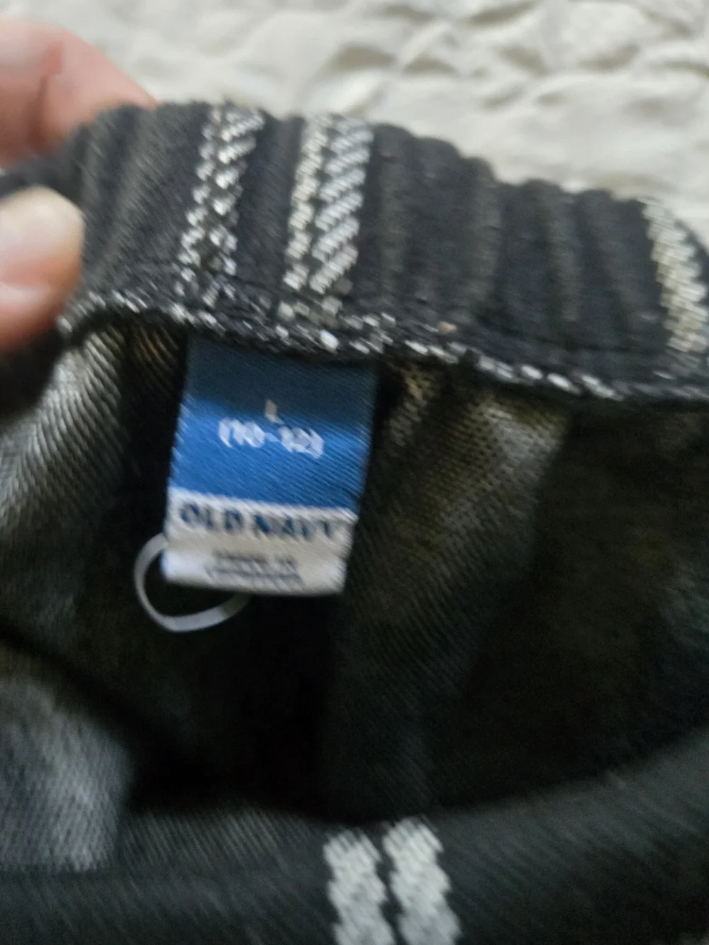 Old Navy Black Plaid Skort with Button Detail